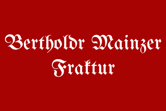Bertholdr Mainzer Fraktur: The Dark Serif for Bold Projects