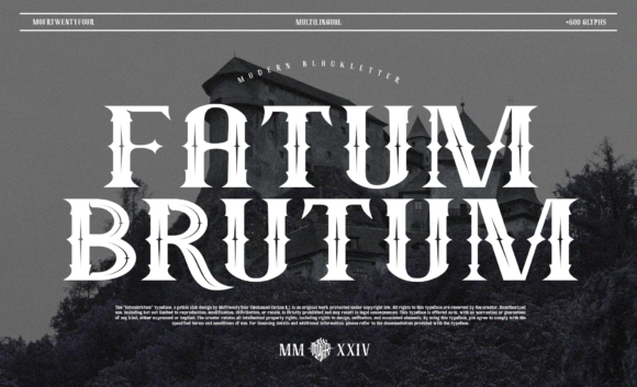 Fatum Brutum: The Modern Blackletter for Bold Branding