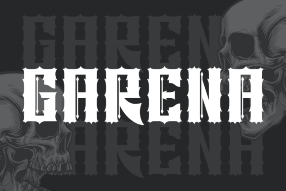 Garena: Commanding Attention with Bold Blackletter Design